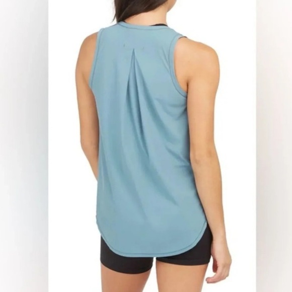 SPANX Go Lightly Tank Top Active Sleeveless Peak Blue Teal Size Large - Picture 6 of 6